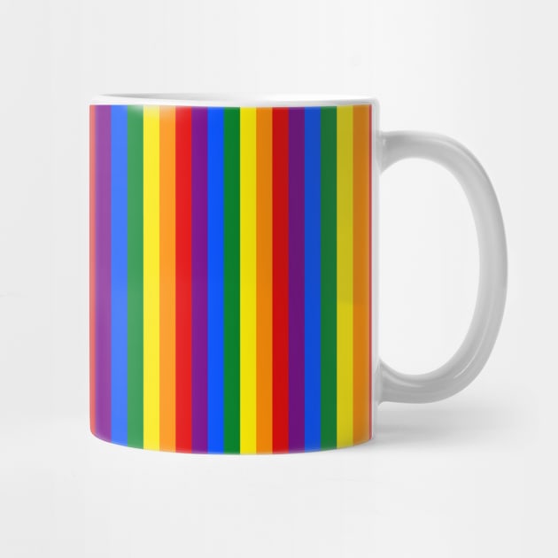 Mini Vertical Gay Pride Rainbow Beach Stripes by podartist